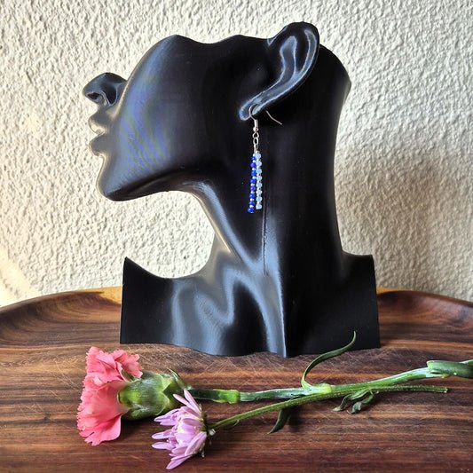 Blue String Earrings