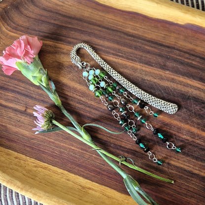 Green Crystal Fire Dragon Bookmark